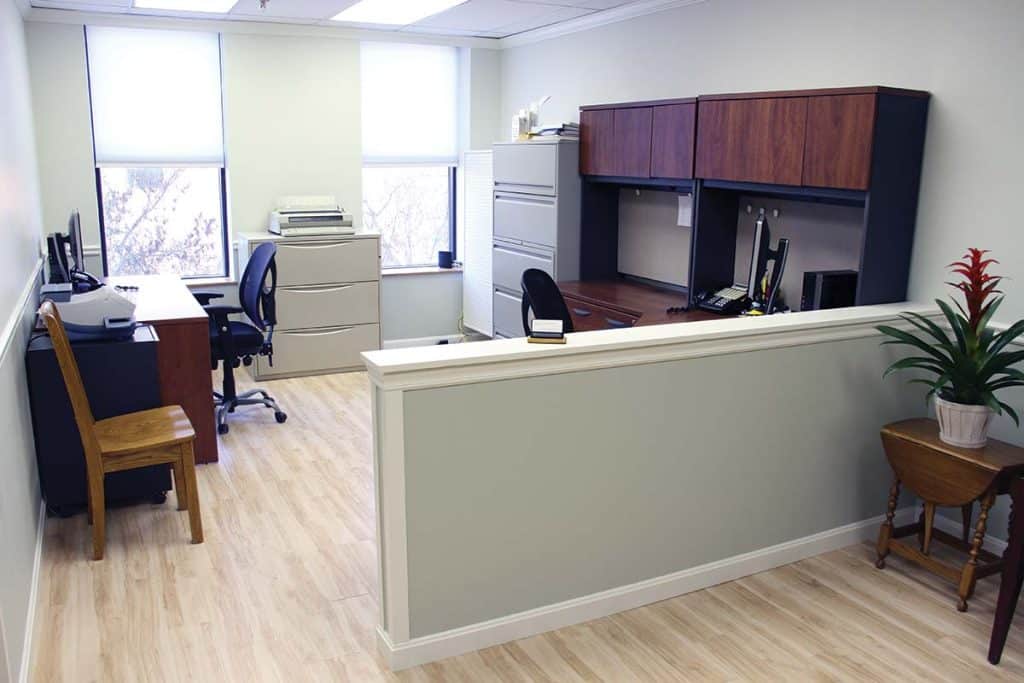 Photograph of a law office renovation completed by Integrity Development & Construction in Amherst, MA.