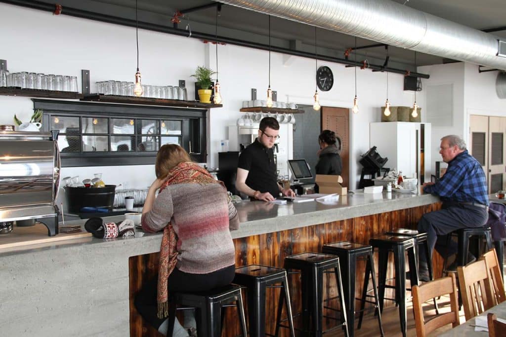 Photograph of a restaurant fit-out completed by Integrity Development & Construction in Amherst, MA.