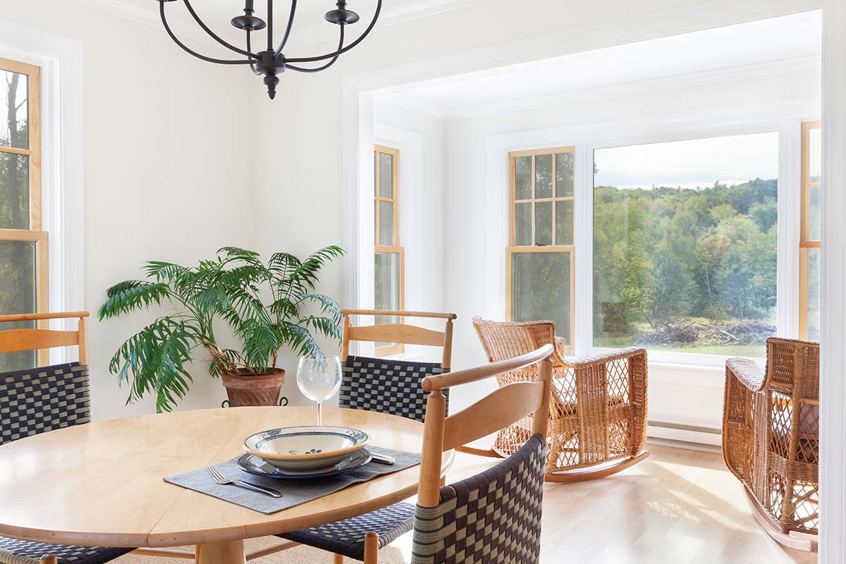 View of a dining room. a part of a home remodel in Belchertown, MA