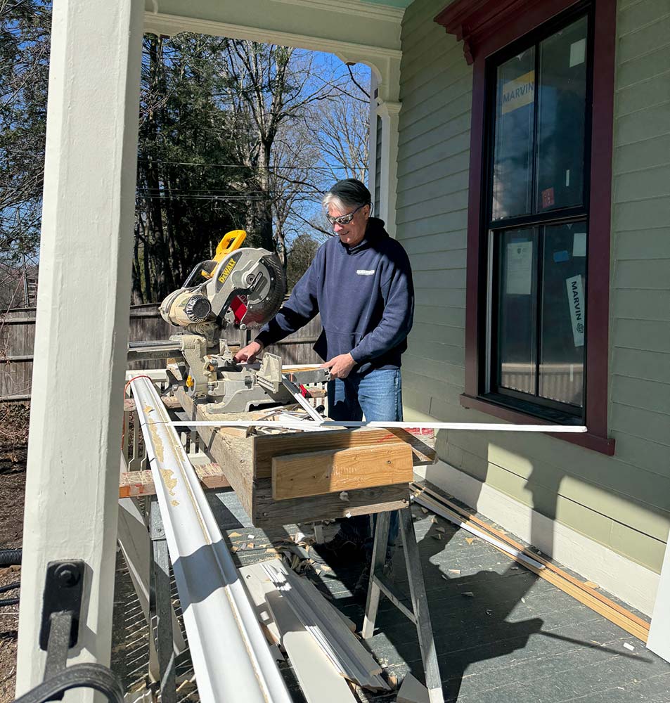Integrity crew member working on site